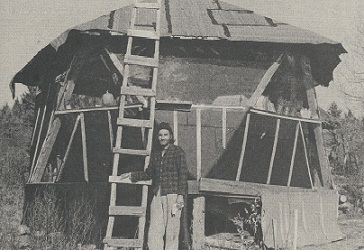 This small, wooden dome house was built in only three weeks.